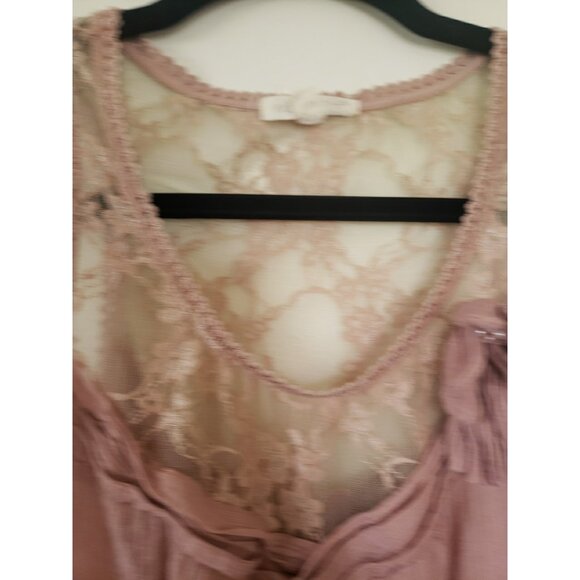 Mine Womens Top Cami Tank Lace Gauzy Whimsygoth Romantic Y2k Vintage  S - Picture 2 of 13